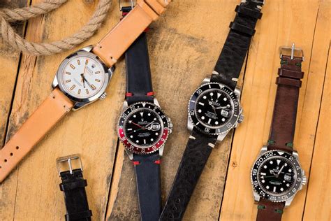 rolex leather goods|best leather strap for rolex.